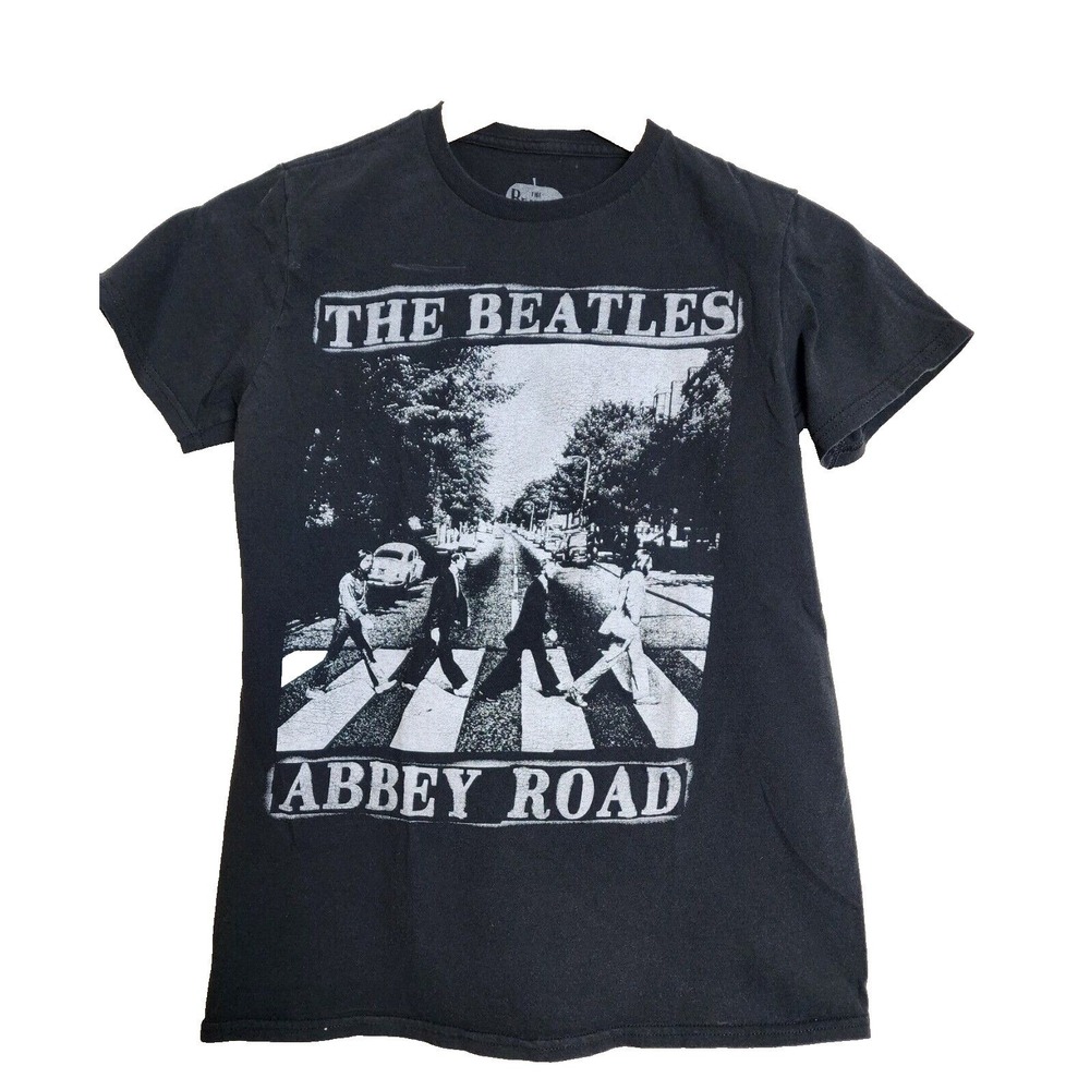 Vintage Beatles Abbey Road T Shirt Black Small Short Sleeve